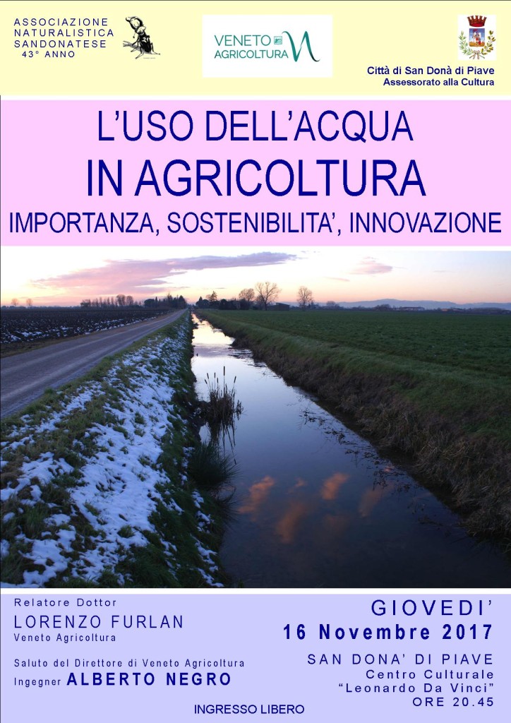 Conferenza-divulgativa-associazione-naturalistica-sandonatese-acqua-in-agricoltura-san-dona-di-piave