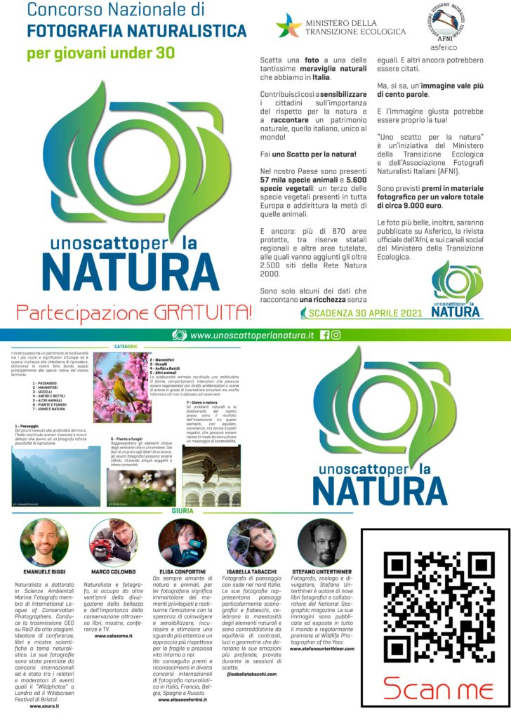 UNO SCATTO PER LA NATURA concorso nazionale – Associazione Naturalistica Sandonatese