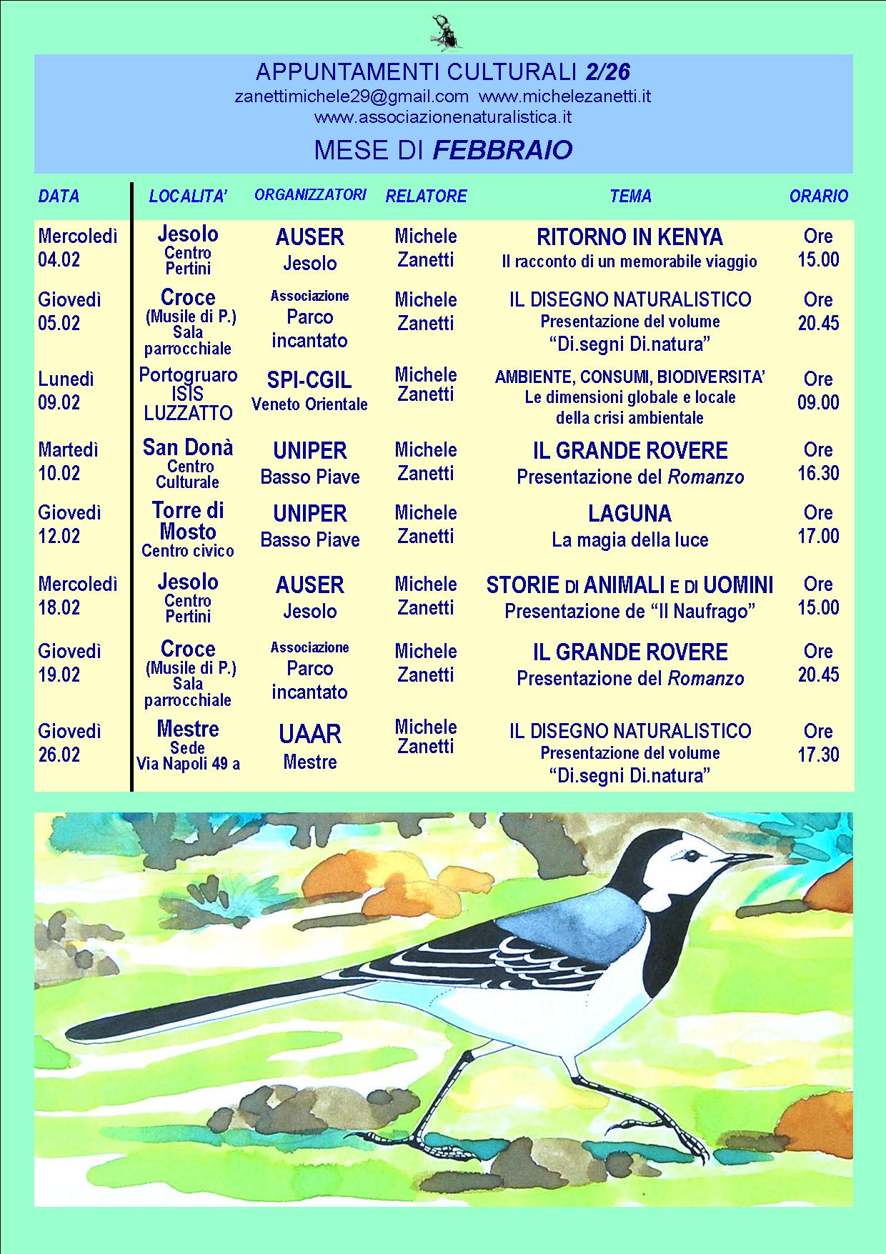 APPUNTAMENTI-CULTURALI-2-2026 APPUNTAMENTI CULTURALI 2 2026 – Associazione Naturalistica Sandonatese